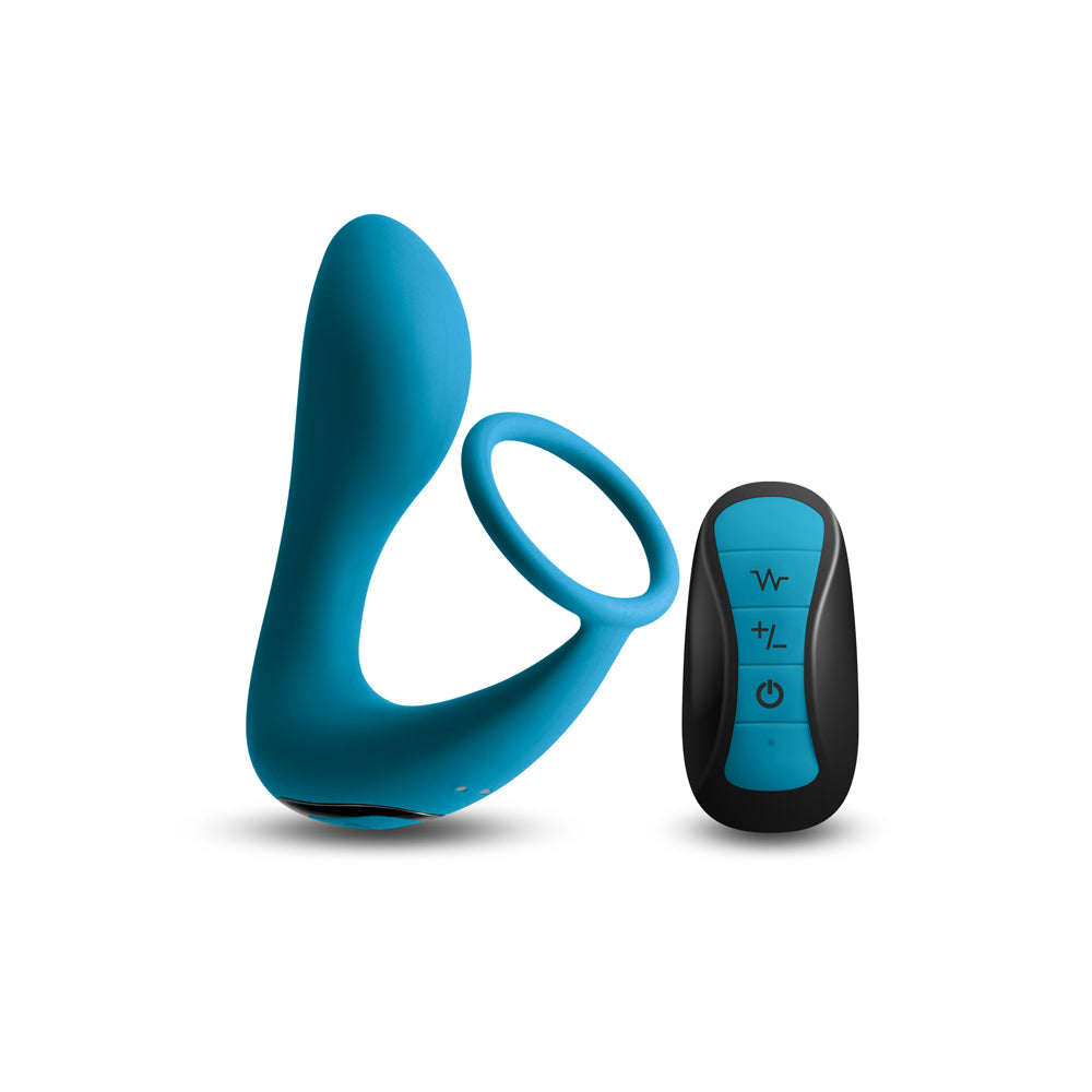 Renegade Slingshot II Rechargeable Silicone Cock Ring & Prostate Plug with Remote Control - Teal 4.72"