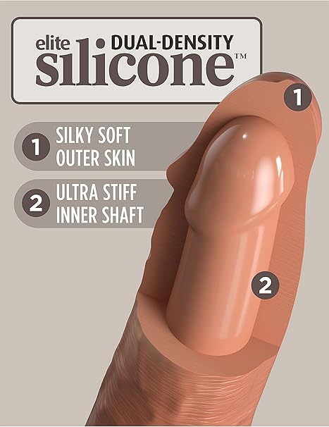 King Cock Elite 6" Dual Density Vibe Silicone Cock