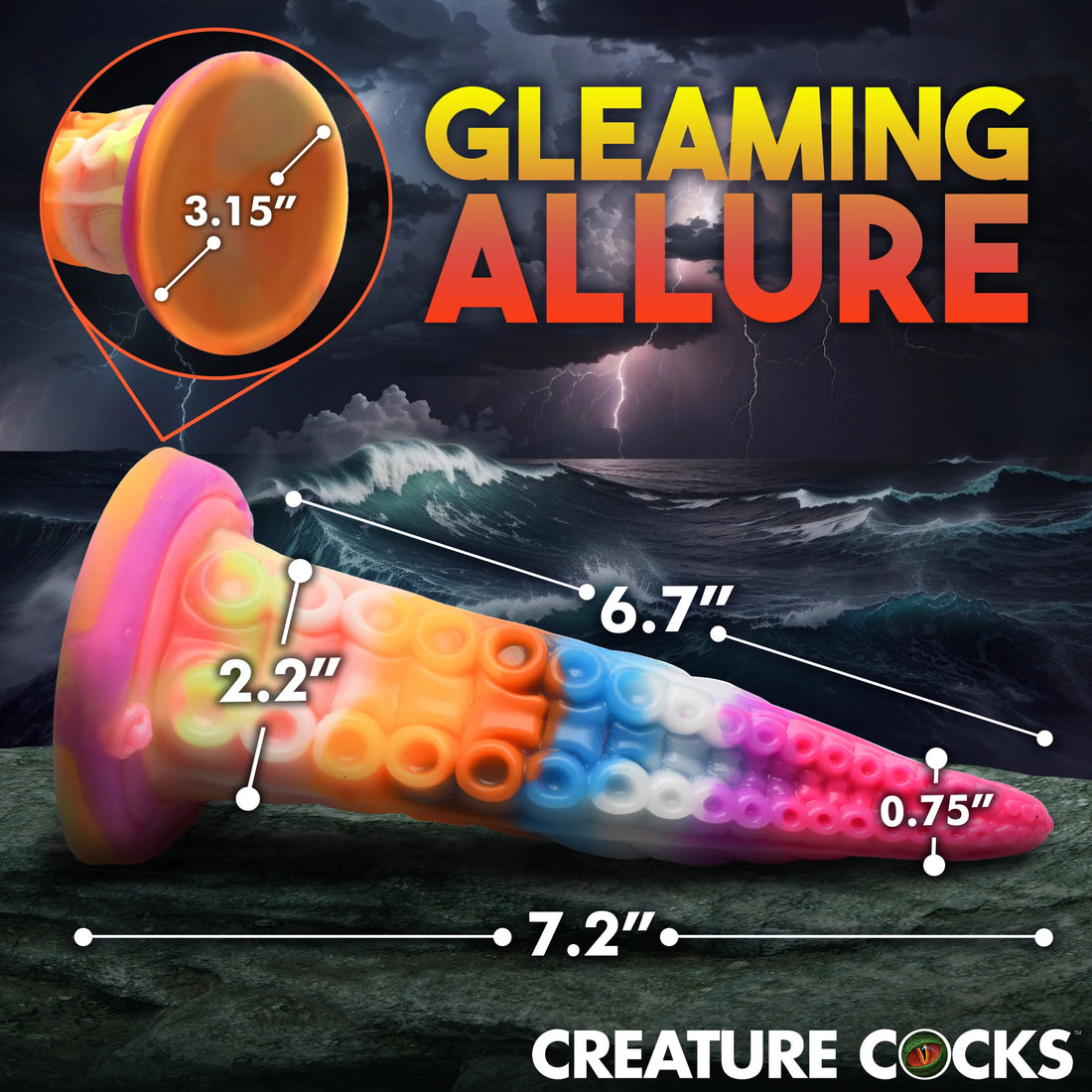 Creature Cocks Luminoctopus Glow-In-The-Dark Tentacle Dildo