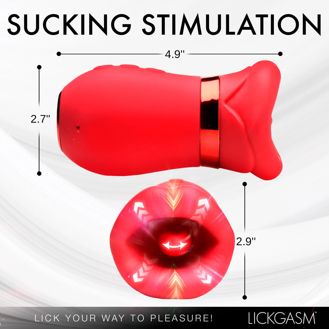 Lickgasm Kiss Me More Kissing, Sucking, & Vibrating Clitoral Stimulator