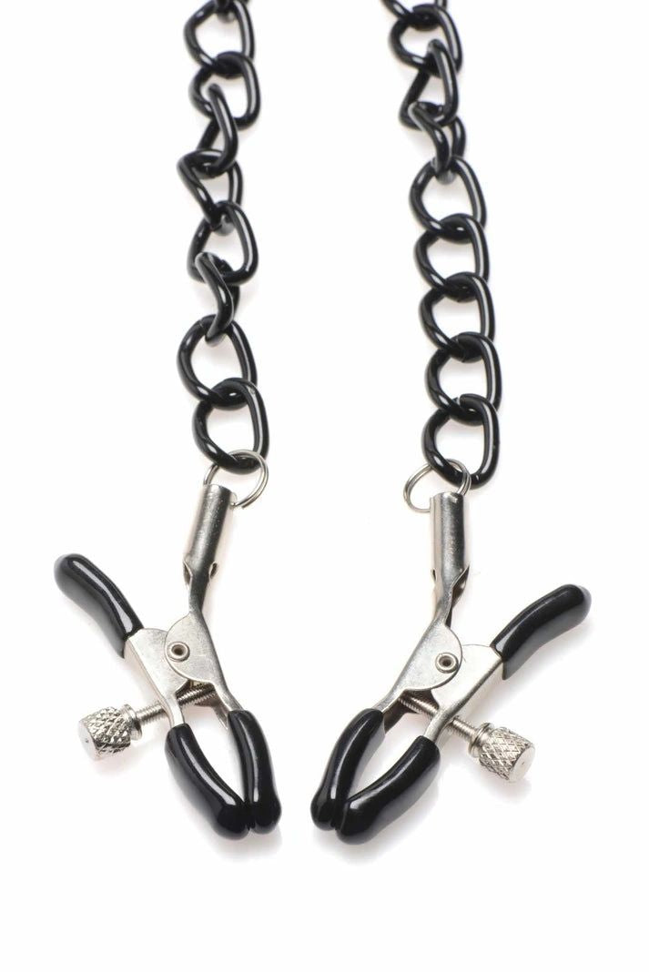 Master Series Temptress Collar with Nipple Clamps