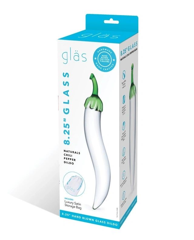 Glad Glass Naturals 8" Chili Pepper Dildo